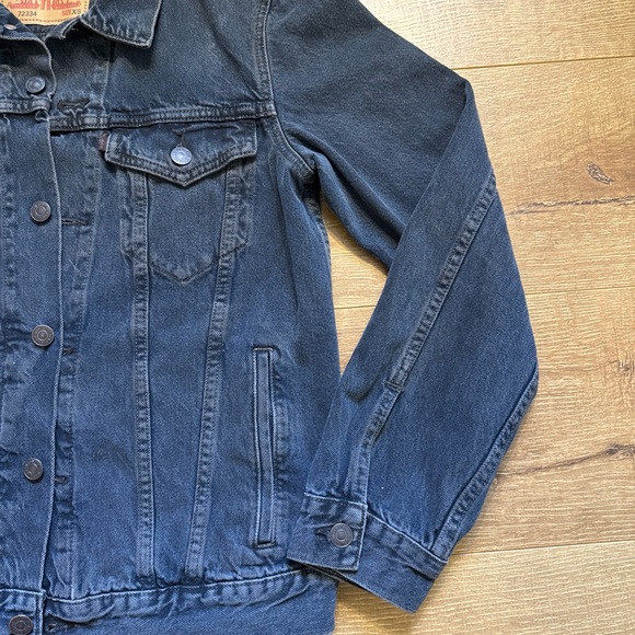 Levi's Trucker Denim Jacket Men’s XS Dark Grey Wash Jean Cotton 72334 - Picture 7 of 12